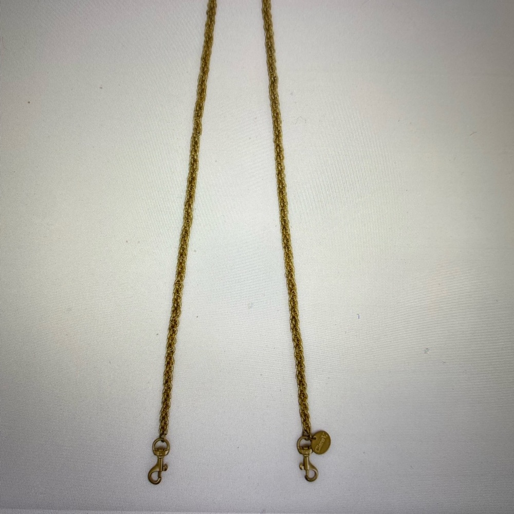 Clare v chain crossbody strap brass thick